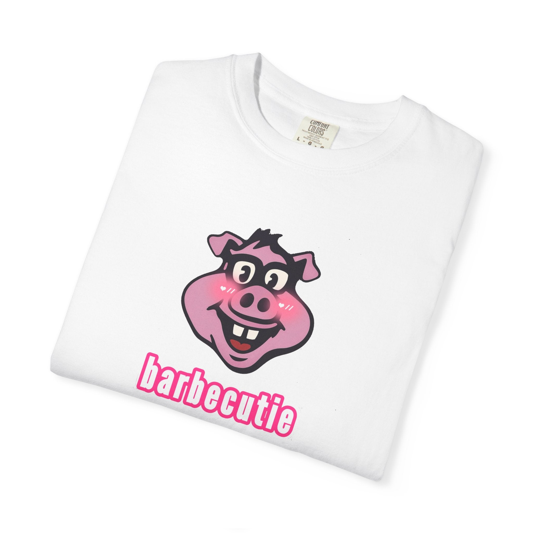 BBQ Pig Tee — “barbecutie” Front & Dorky’s BBQ Back Graphic T-Shirt
