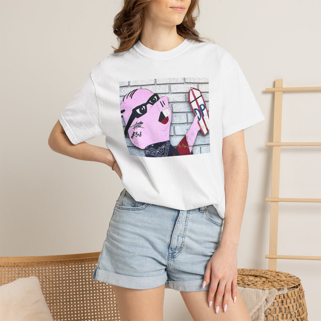 Original Dorky the Pig Cutout Against Brick Wall Shirt