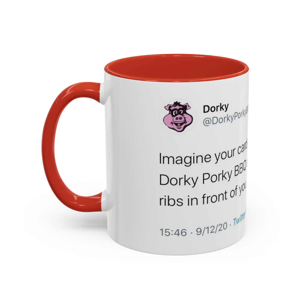 Imagine Your Card Gets Declined / Ribs - Dorky Porky BBQ Tweet Mug