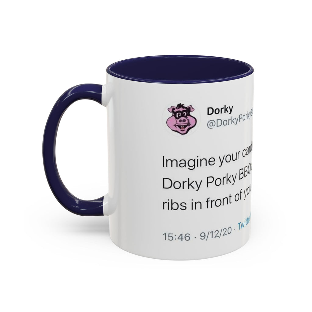 Imagine Your Card Gets Declined / Ribs - Dorky Porky BBQ Tweet Mug