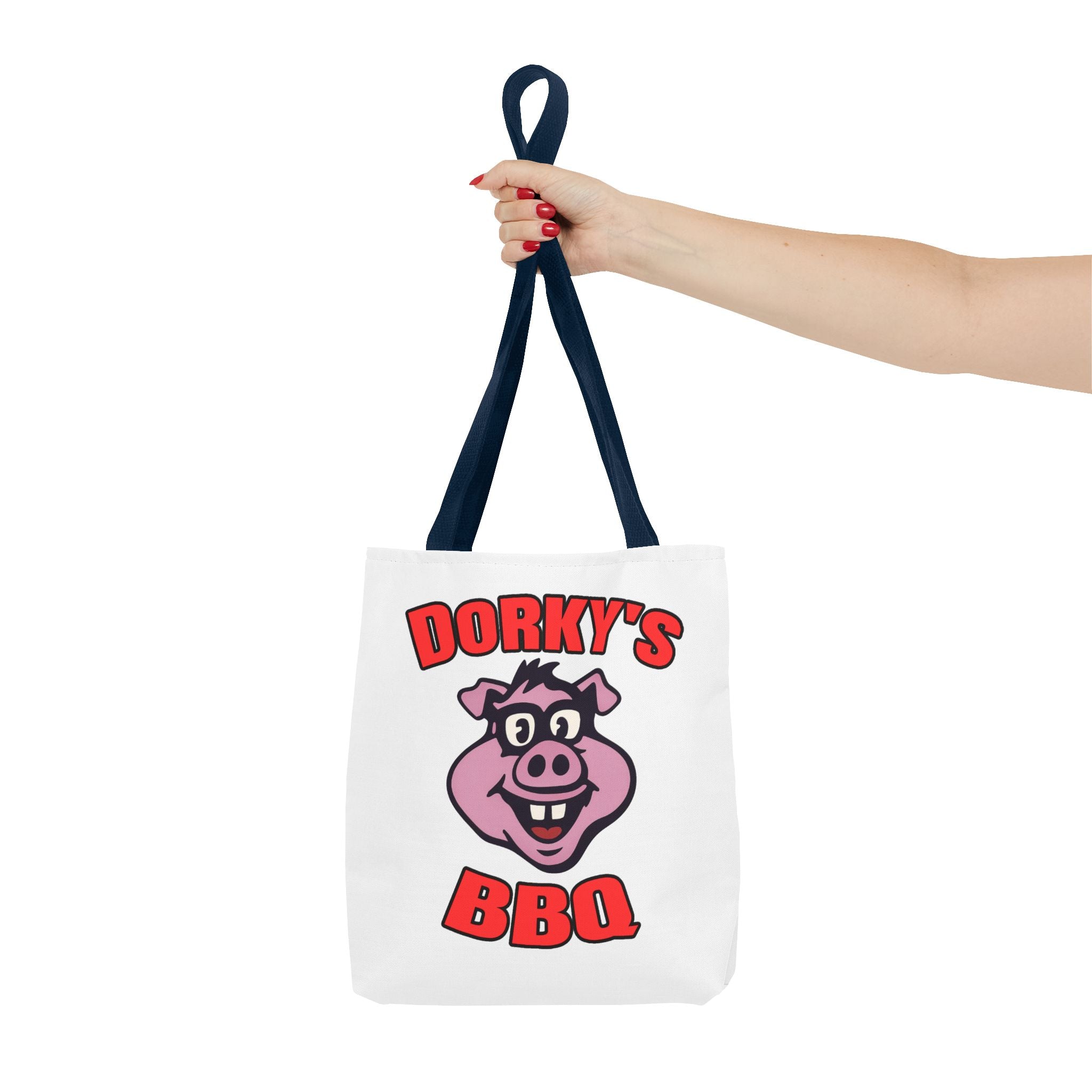 Dorky's BBQ Tote Bag — Dorky the Pig Logo Grocery & Picnic Carrier