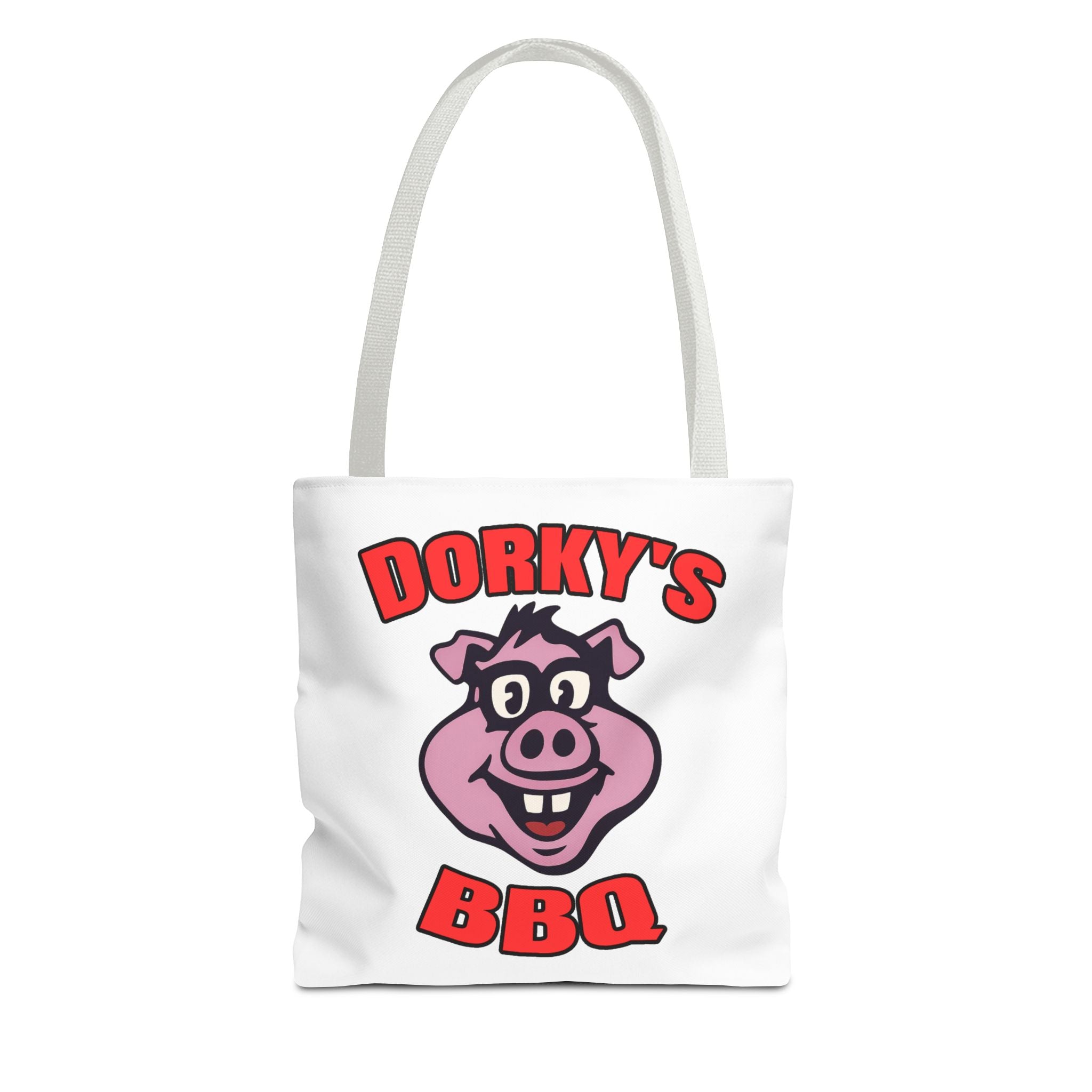 Dorky's BBQ Tote Bag — Dorky the Pig Logo Grocery & Picnic Carrier