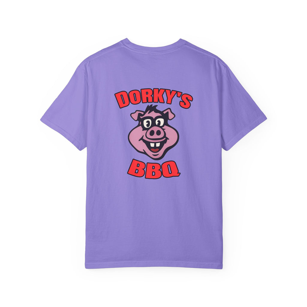 BBQ Pig Tee — “barbecutie” Front & Dorky’s BBQ Back Graphic T-Shirt