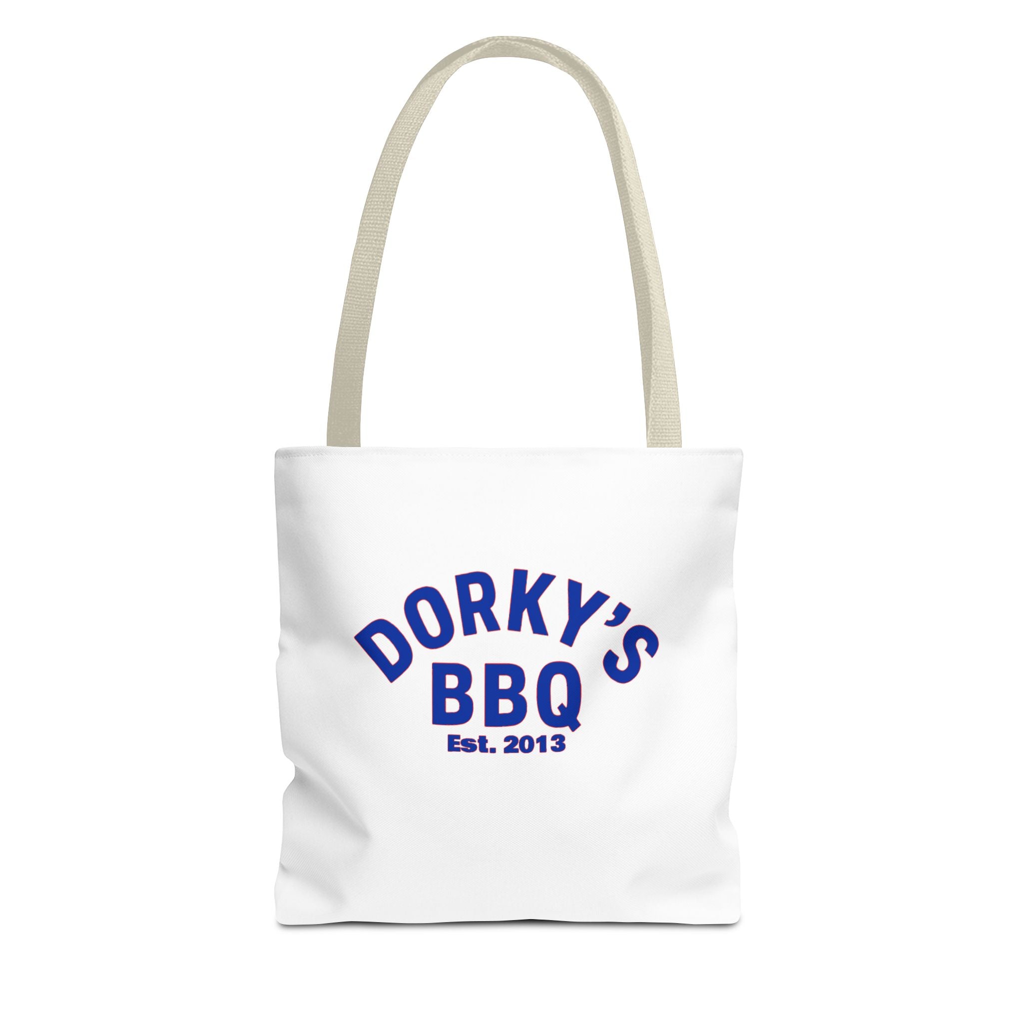 Dorky's BBQ Tote Bag — Retro Pig Logo Grocery & Picnic Carrier