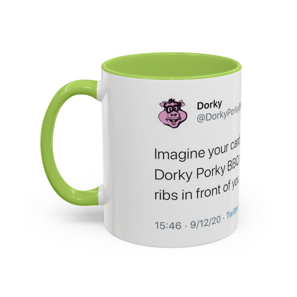 Imagine Your Card Gets Declined / Ribs - Dorky Porky BBQ Tweet Mug
