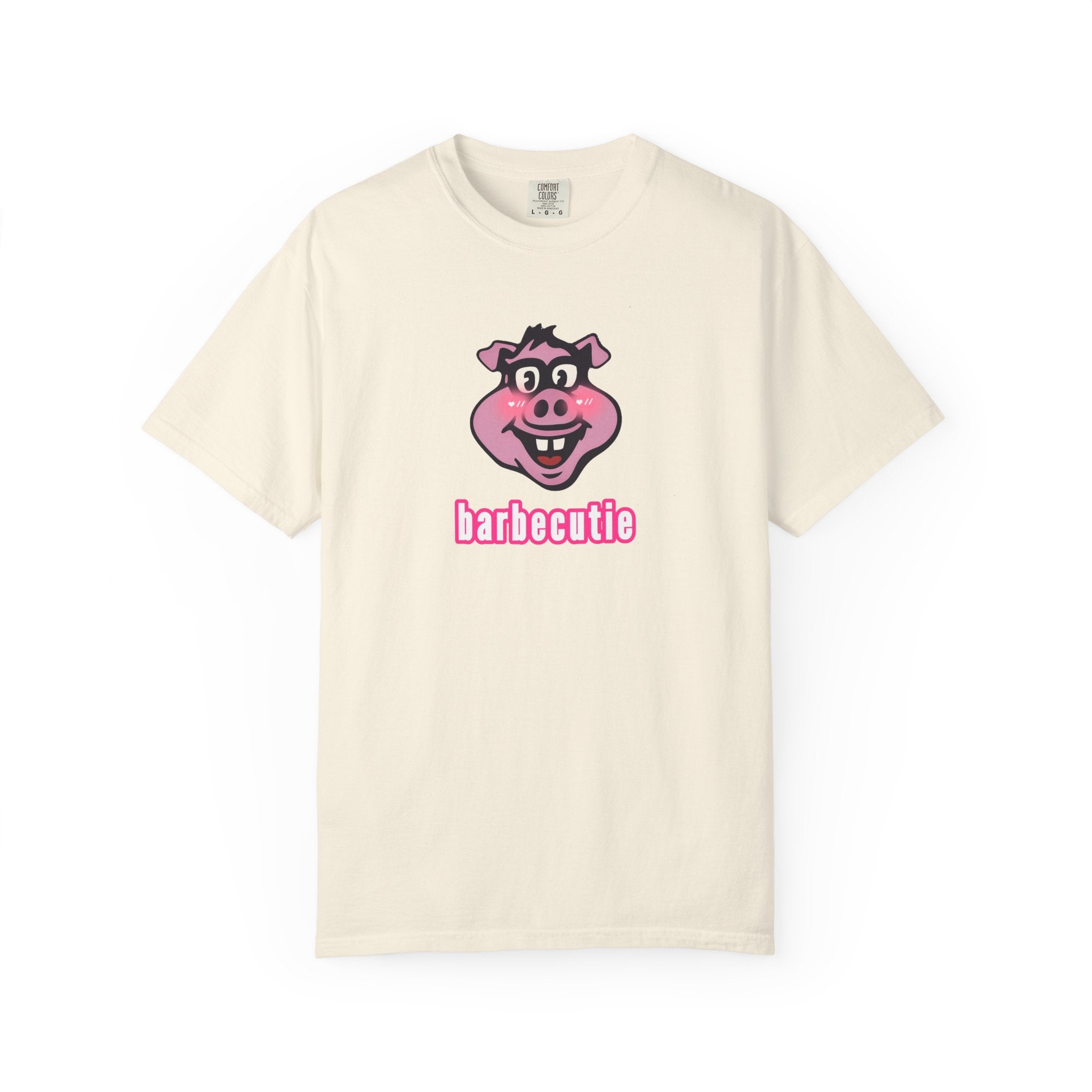 BBQ Pig Tee — “barbecutie” Front & Dorky’s BBQ Back Graphic T-Shirt