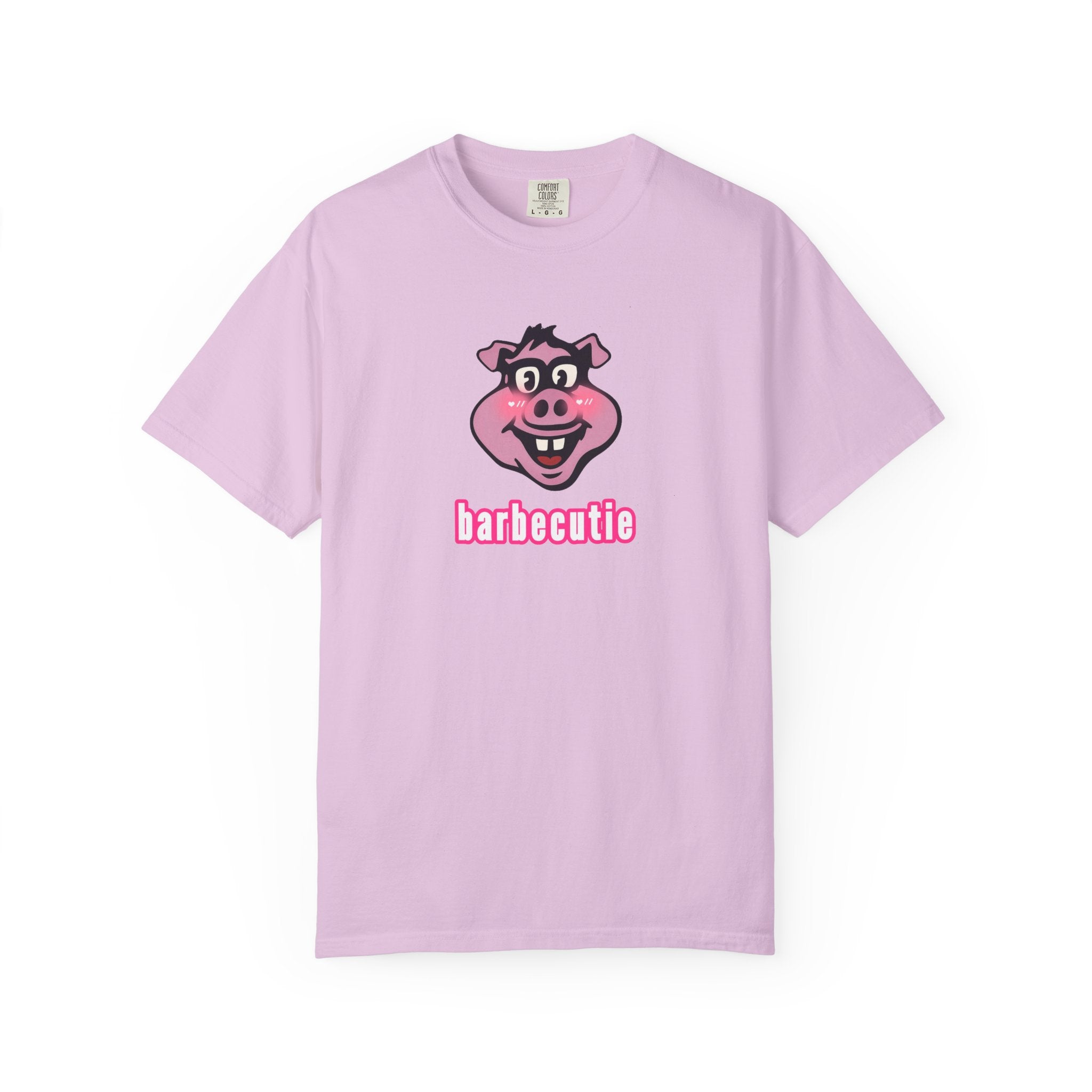 BBQ Pig Tee — “barbecutie” Front & Dorky’s BBQ Back Graphic T-Shirt