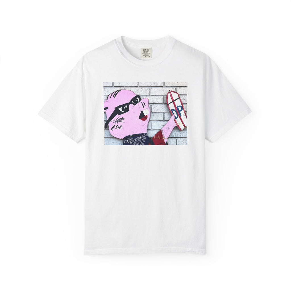 Original Dorky the Pig Cutout Against Brick Wall Shirt