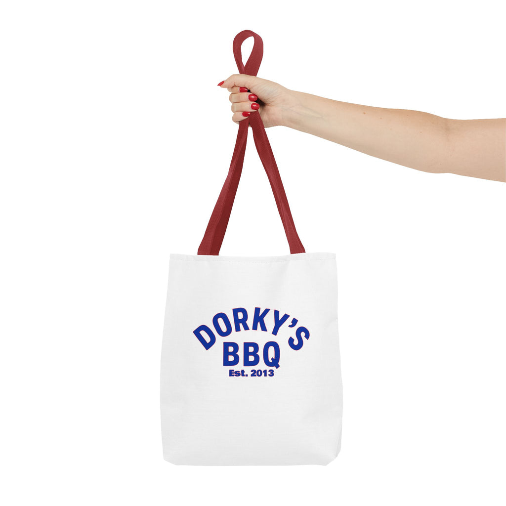 Dorky's BBQ Tote Bag — Retro Pig Logo Grocery & Picnic Carrier