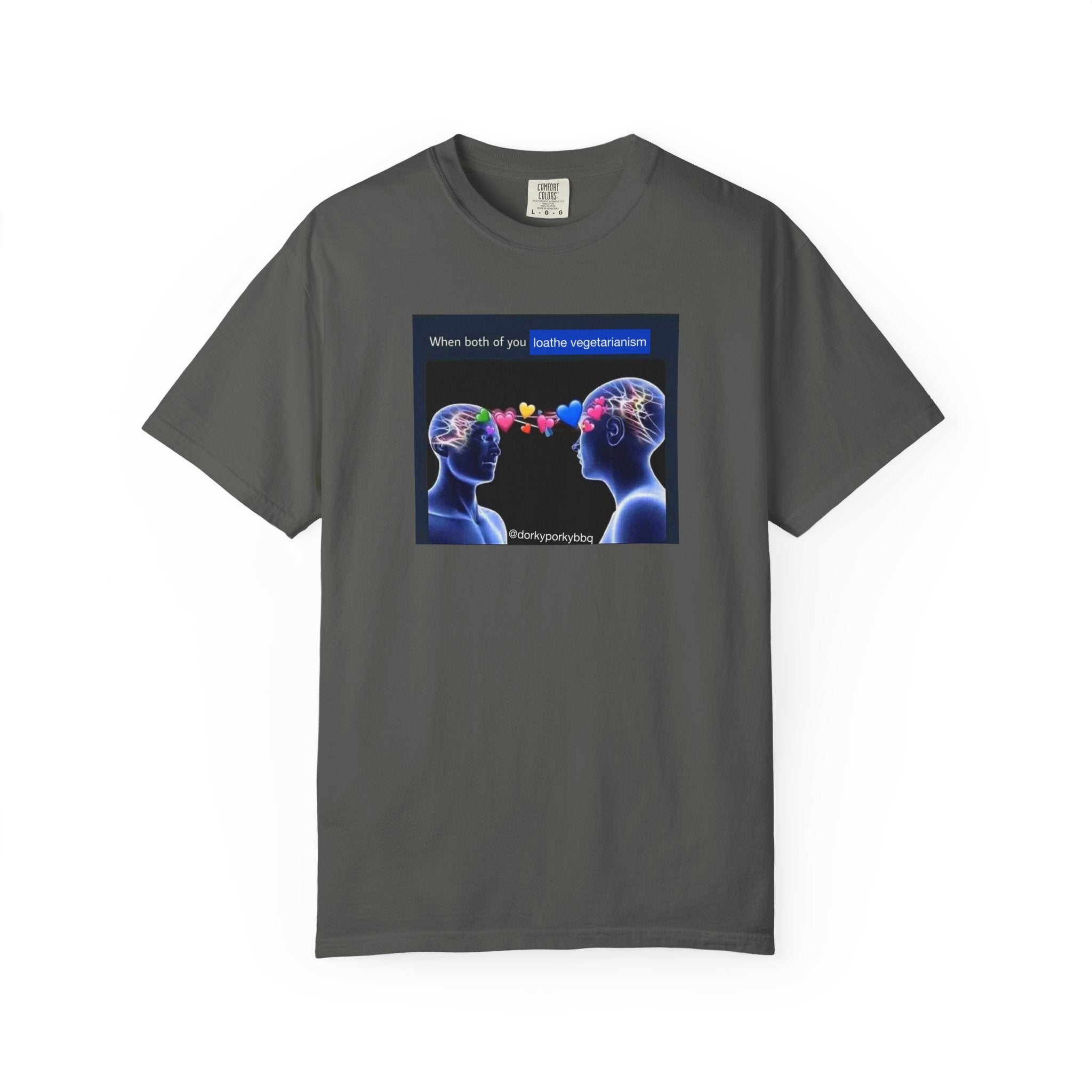 BBQ Meme T-shirt - When Both of You Loathe Vegetarianism