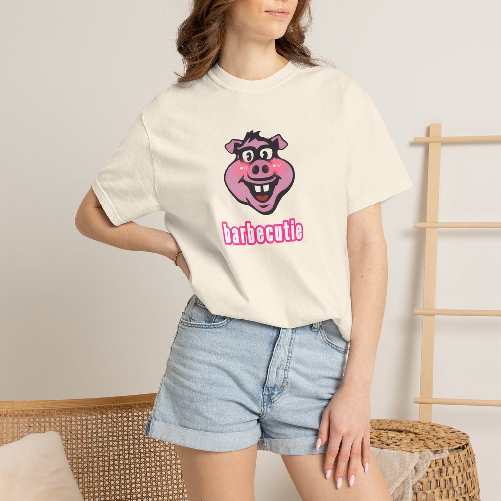 BBQ Pig Tee — “barbecutie” Front & Dorky’s BBQ Back Graphic T-Shirt