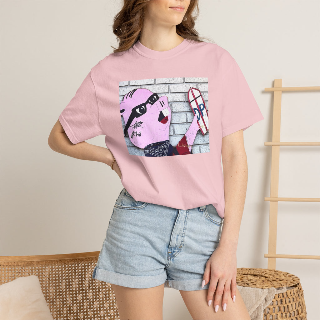 Original Dorky the Pig Cutout Against Brick Wall Shirt