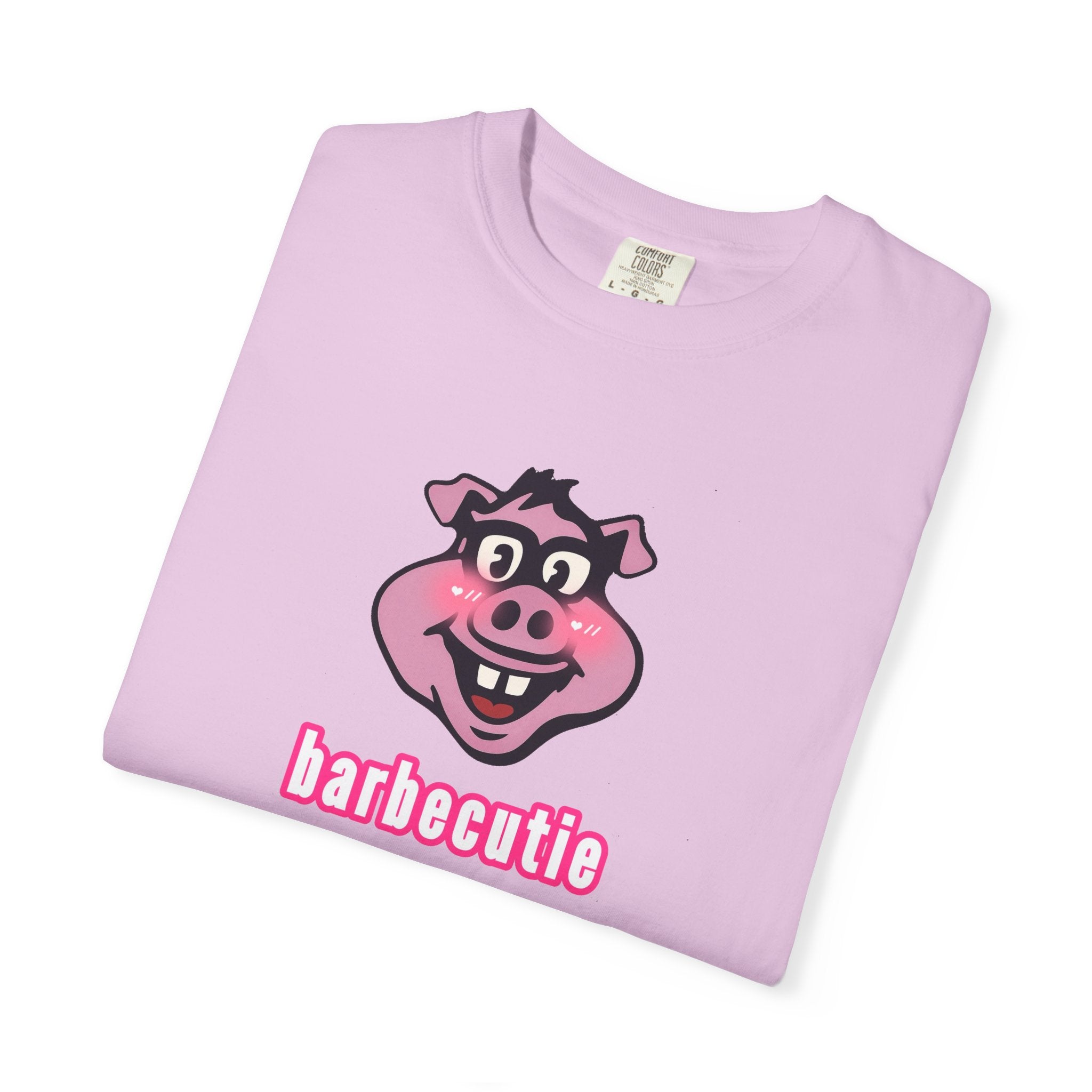BBQ Pig Tee — “barbecutie” Front & Dorky’s BBQ Back Graphic T-Shirt