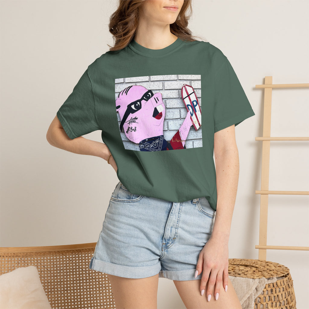 Original Dorky the Pig Cutout Against Brick Wall Shirt