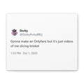 Canvas Print — "Gonna make an Onlyfans but it’s just videos of me slicing brisket" Dorky Porky BBQ Tweet