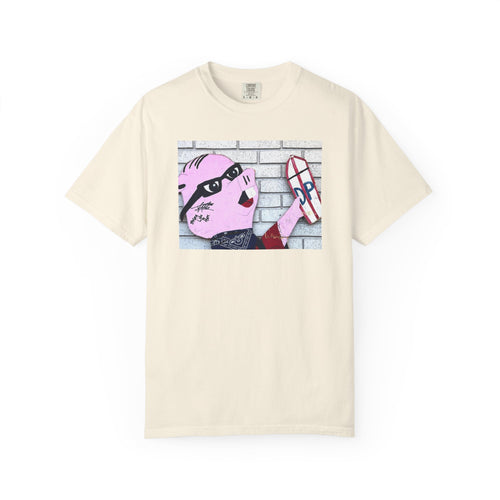 Original Dorky the Pig Cutout Against Brick Wall Shirt