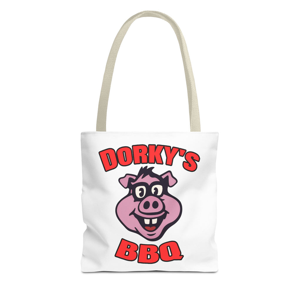 Dorky's BBQ Tote Bag — Dorky the Pig Logo Grocery & Picnic Carrier