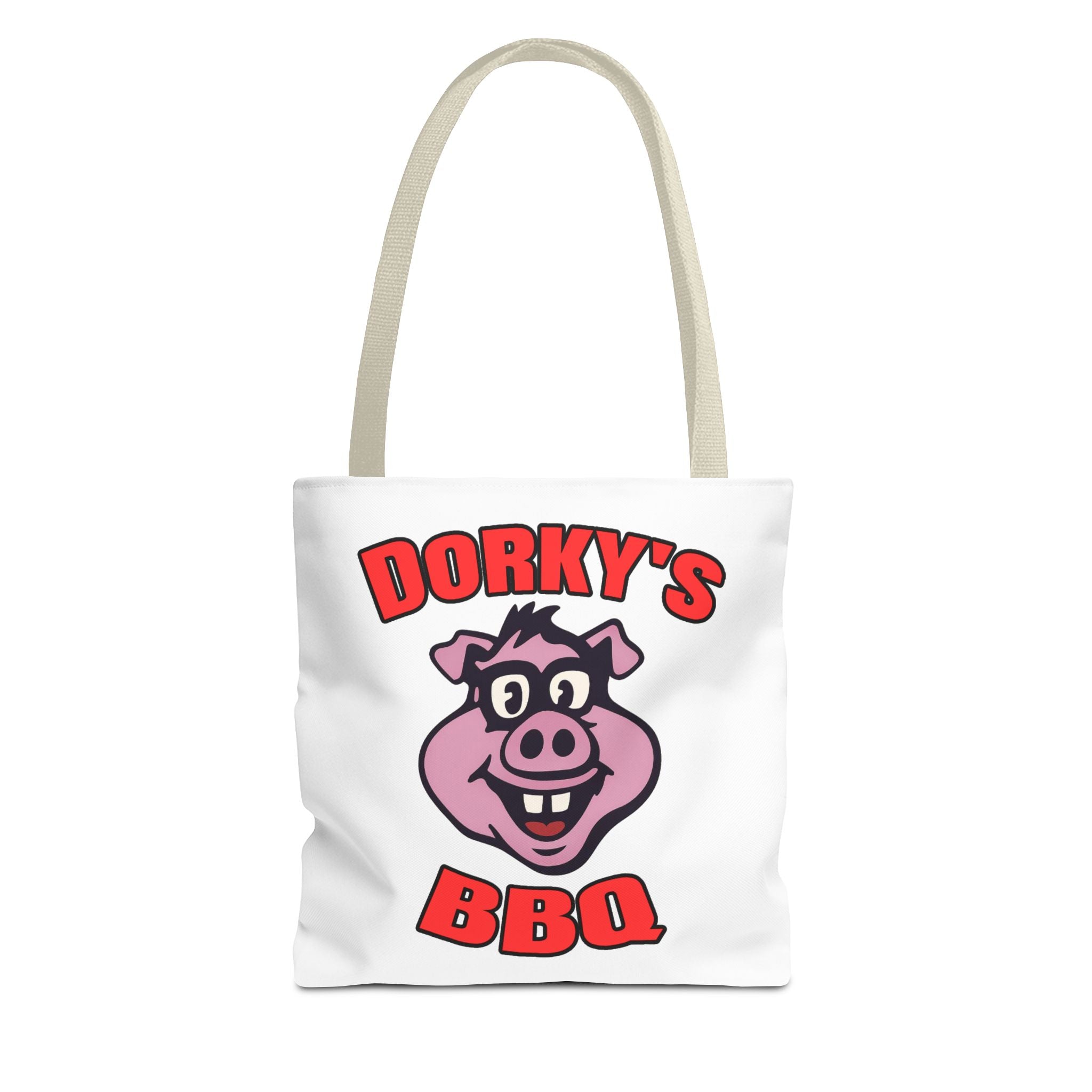 Dorky's BBQ Tote Bag — Dorky the Pig Logo Grocery & Picnic Carrier
