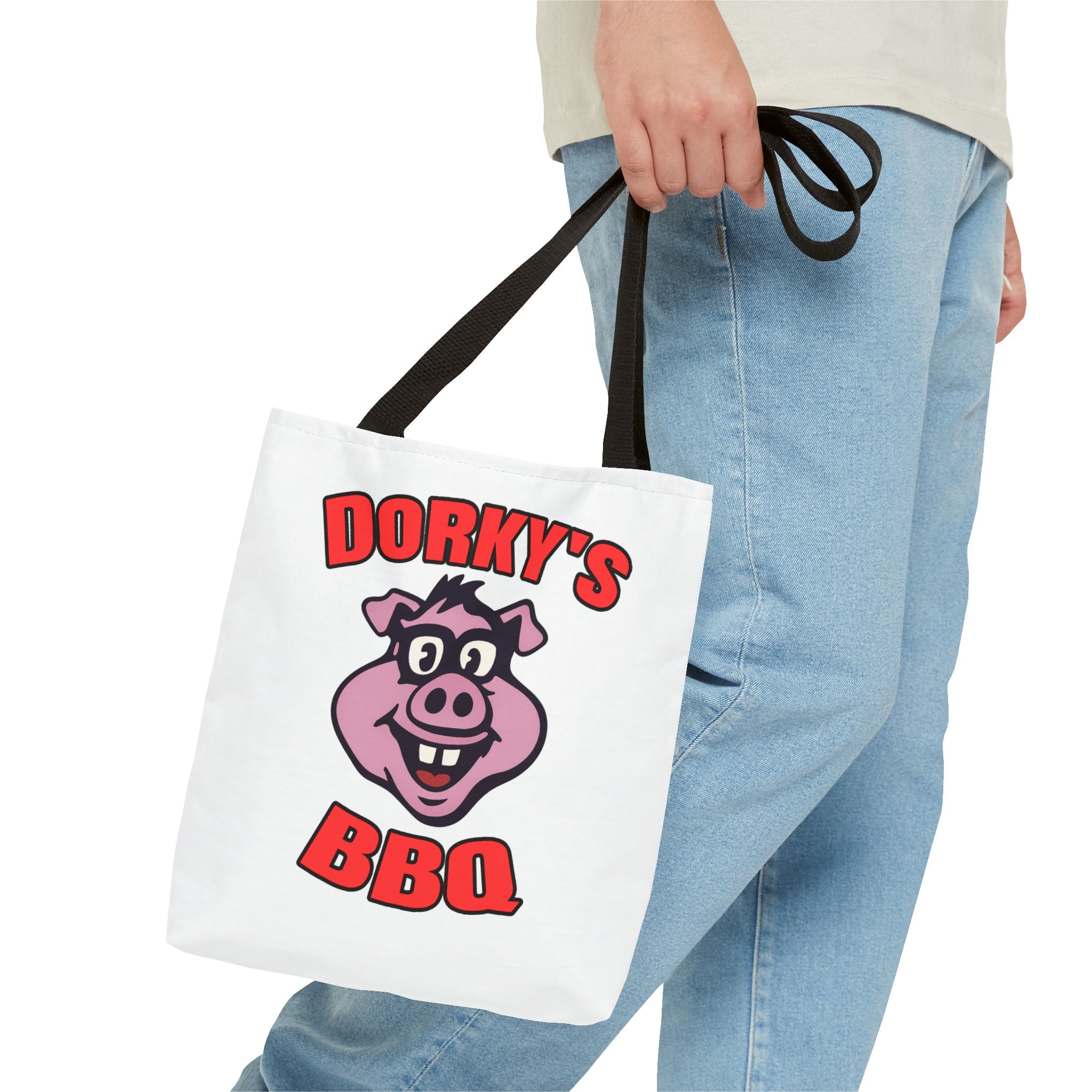 Dorky's BBQ Tote Bag — Dorky the Pig Logo Grocery & Picnic Carrier