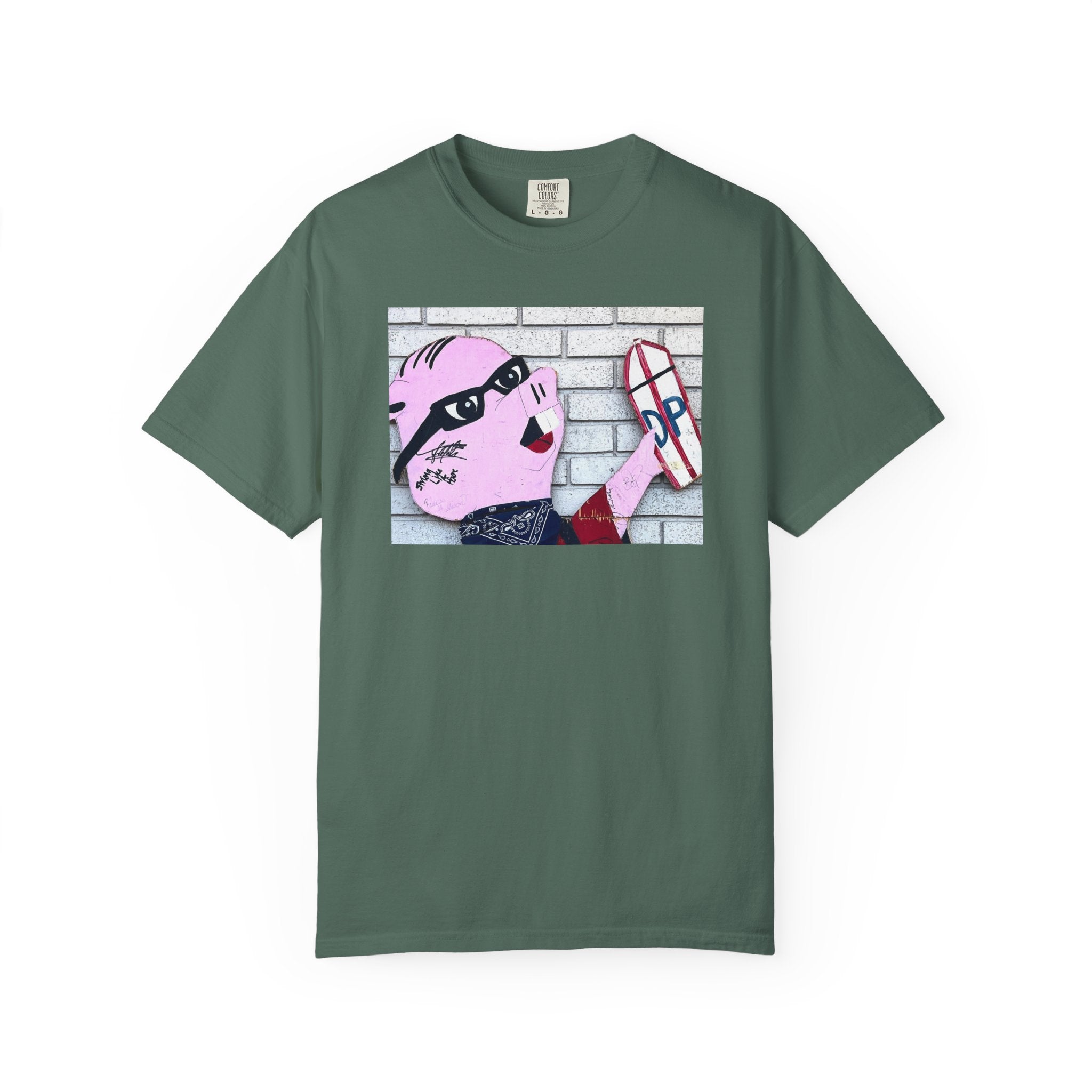 Original Dorky the Pig Cutout Against Brick Wall Shirt