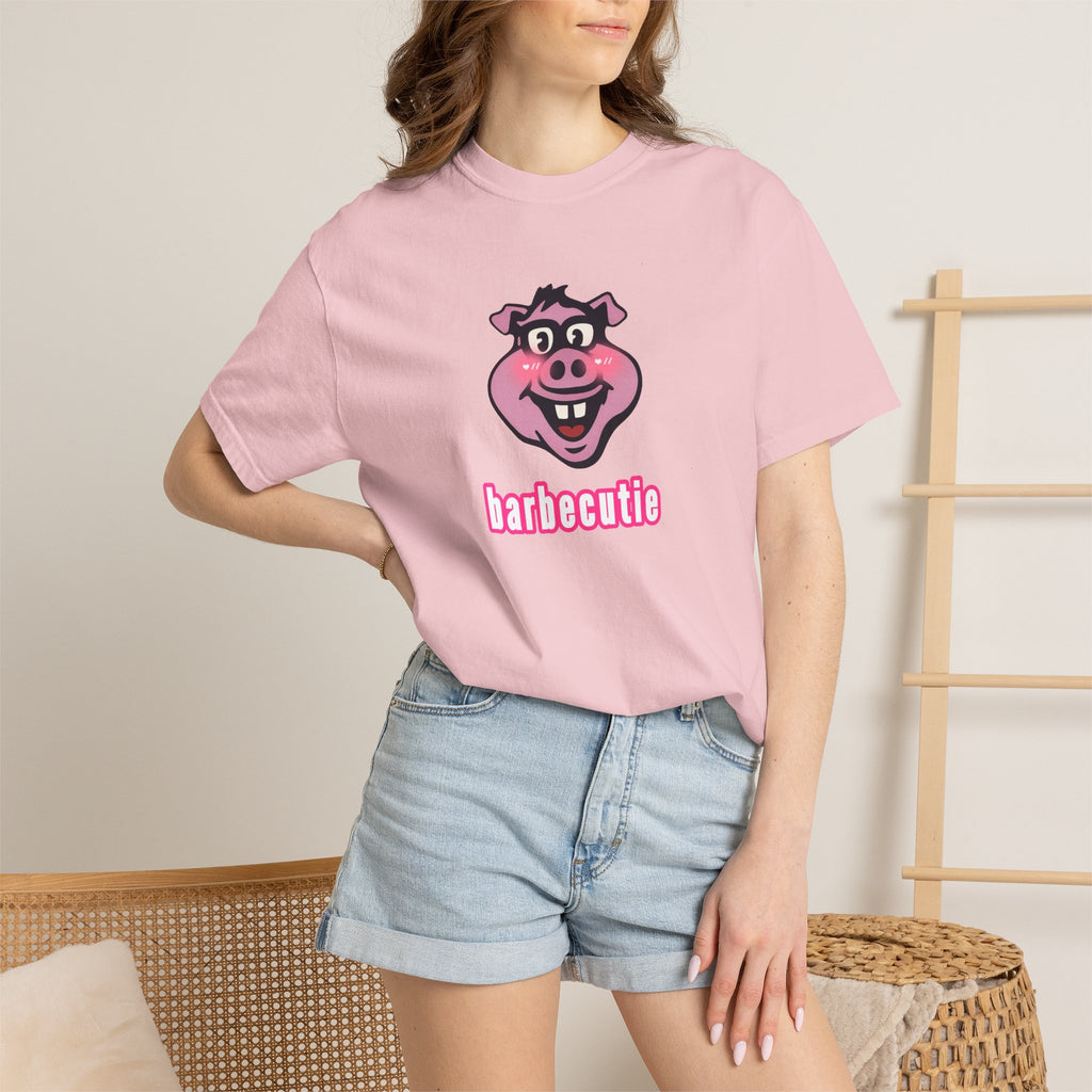 BBQ Pig Tee — “barbecutie” Front & Dorky’s BBQ Back Graphic T-Shirt