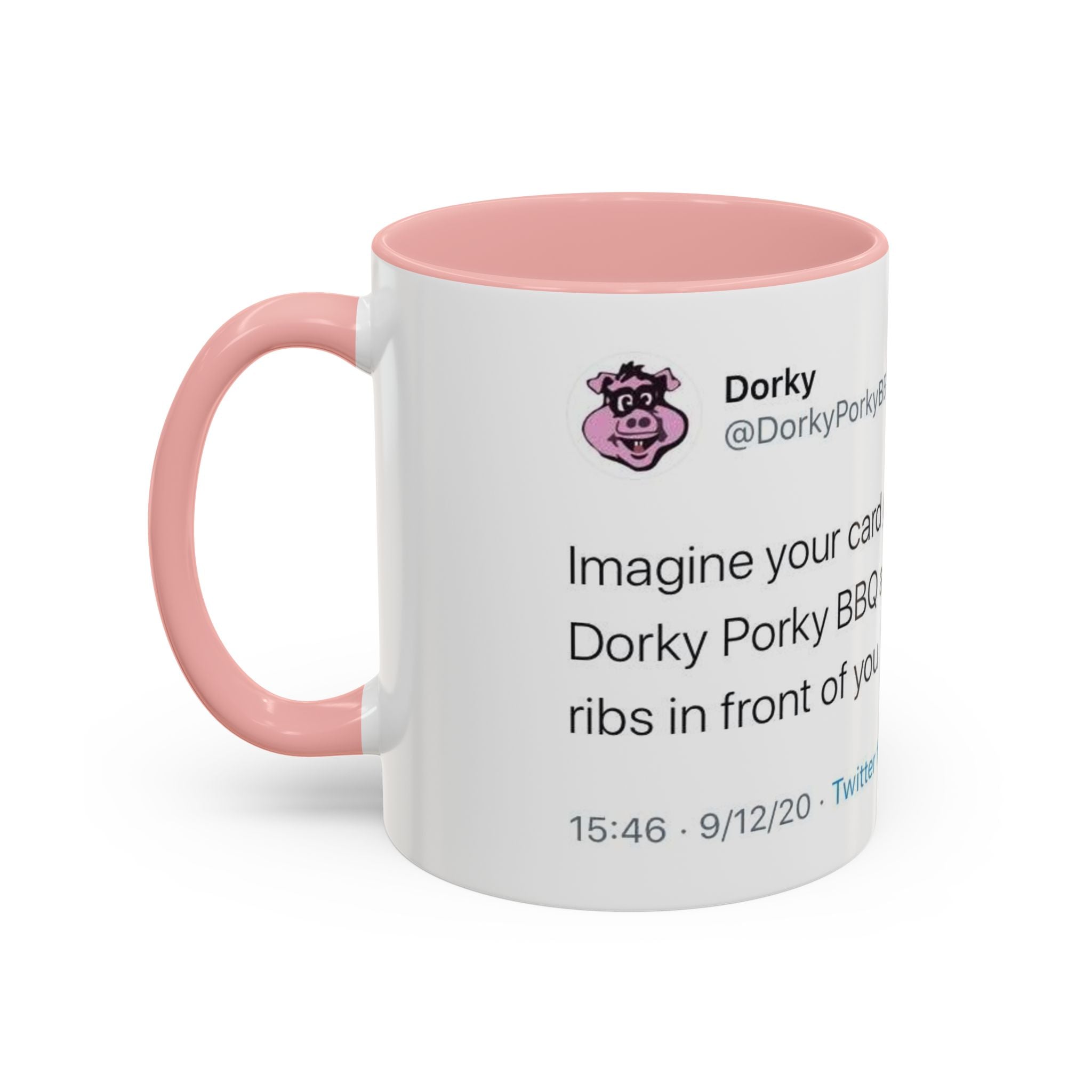 Imagine Your Card Gets Declined / Ribs - Dorky Porky BBQ Tweet Mug