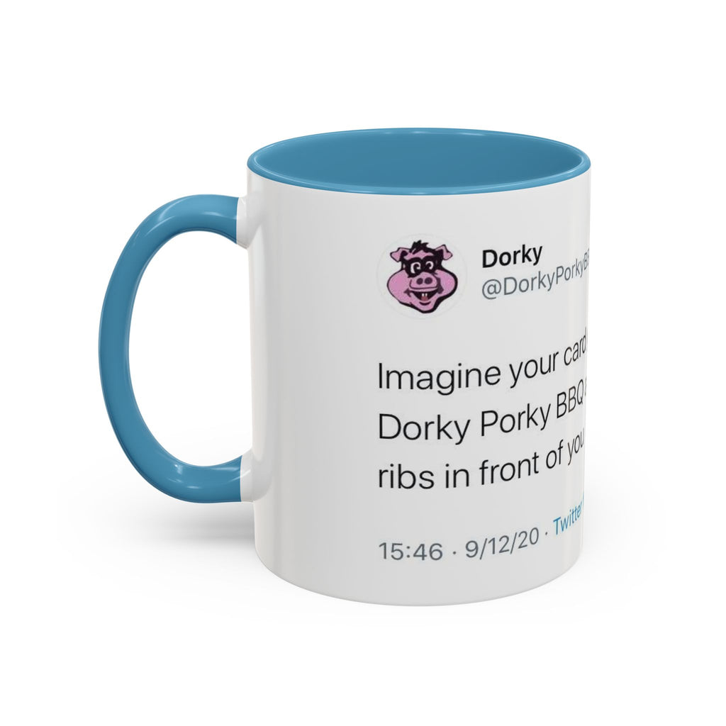 Imagine Your Card Gets Declined / Ribs - Dorky Porky BBQ Tweet Mug