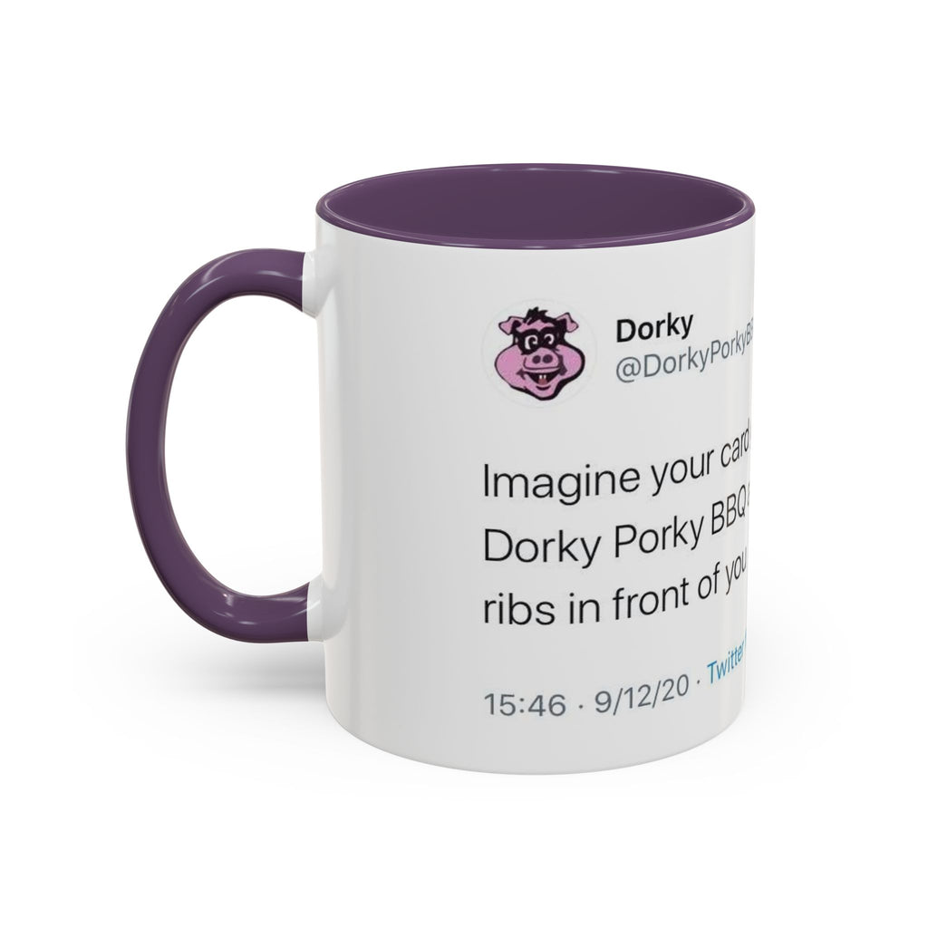 Imagine Your Card Gets Declined / Ribs - Dorky Porky BBQ Tweet Mug