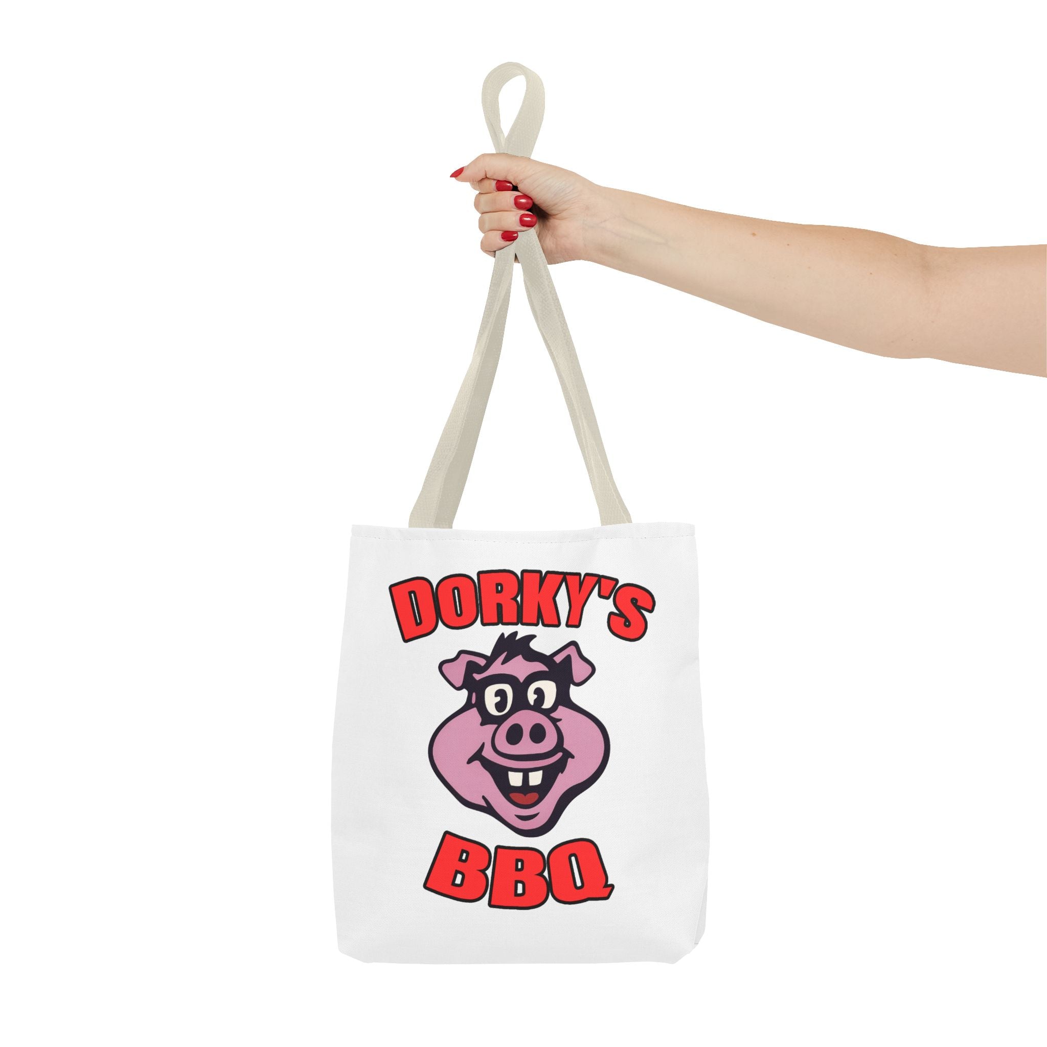Dorky's BBQ Tote Bag — Dorky the Pig Logo Grocery & Picnic Carrier