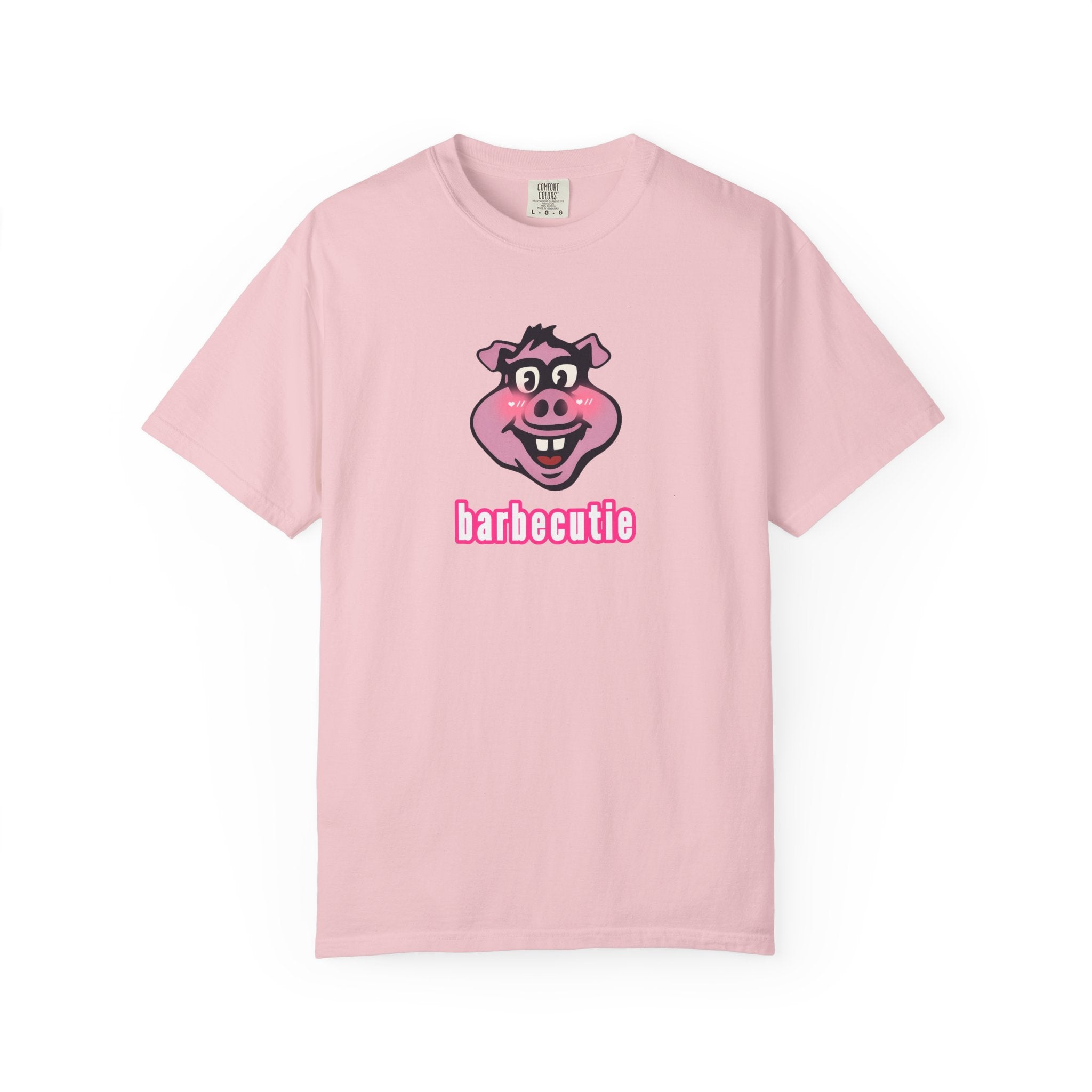 BBQ Pig Tee — “barbecutie” Front & Dorky’s BBQ Back Graphic T-Shirt