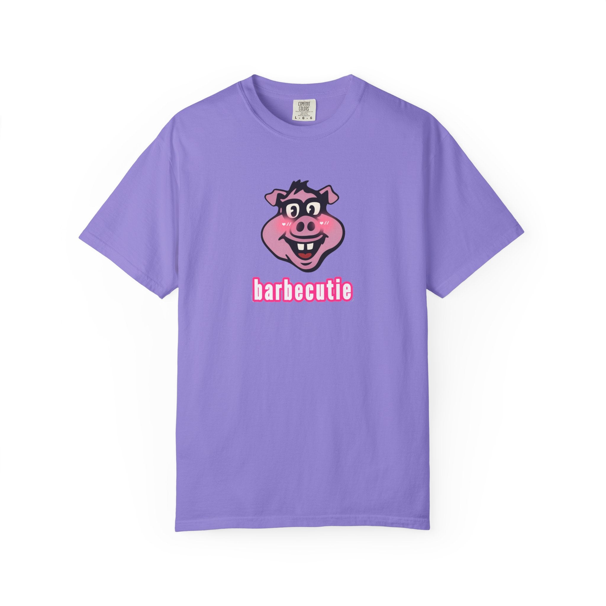 BBQ Pig Tee — “barbecutie” Front & Dorky’s BBQ Back Graphic T-Shirt