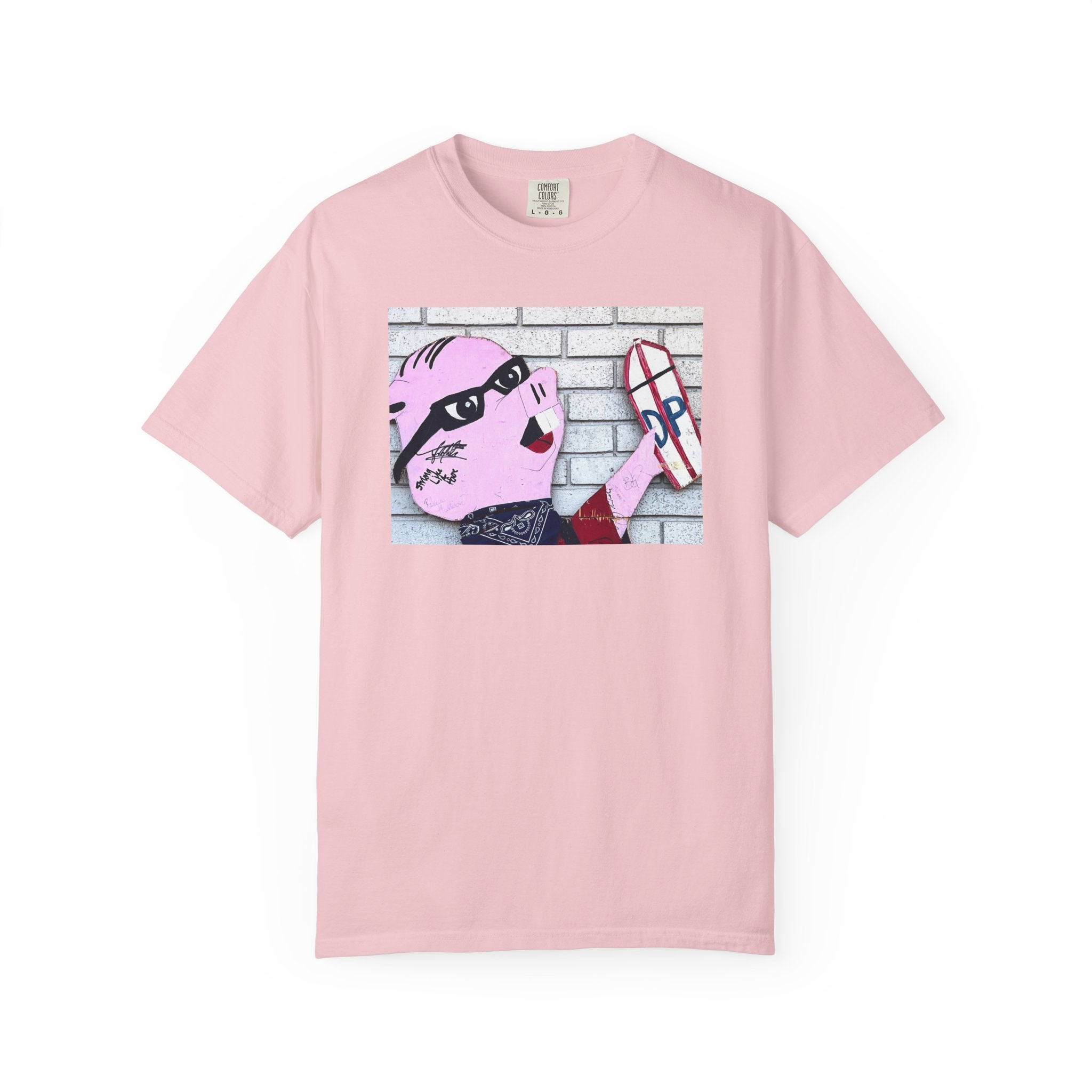 Original Dorky the Pig Cutout Against Brick Wall Shirt