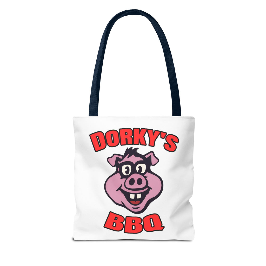 Dorky's BBQ Tote Bag — Dorky the Pig Logo Grocery & Picnic Carrier