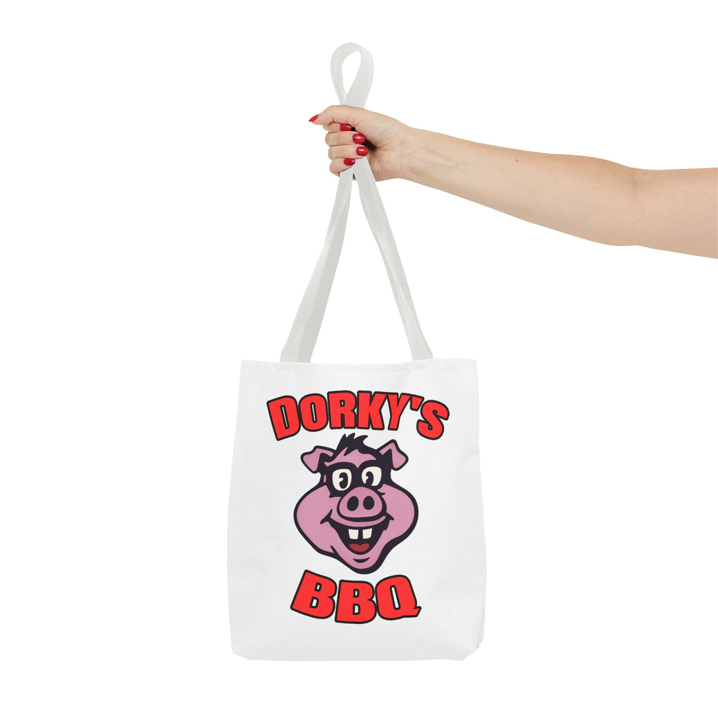 Dorky's BBQ Tote Bag — Dorky the Pig Logo Grocery & Picnic Carrier
