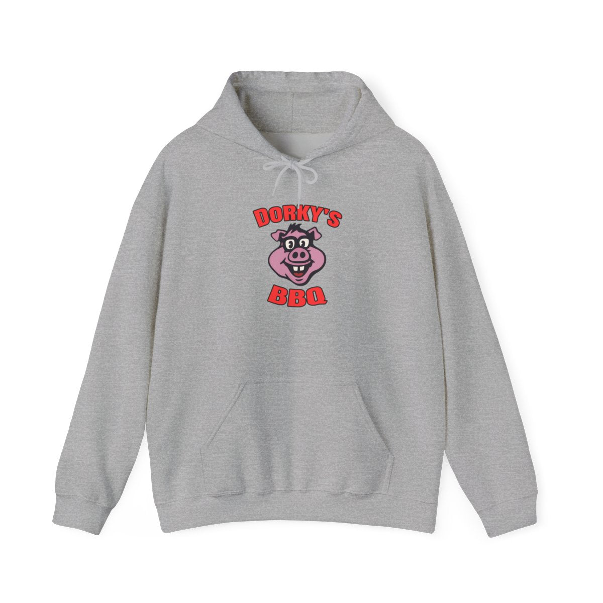 BBQ Pig Hoodie — "Dorky's BBQ" Logo Pullover